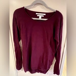 Max Studio Women's Burgundy Merino Wool Sweater